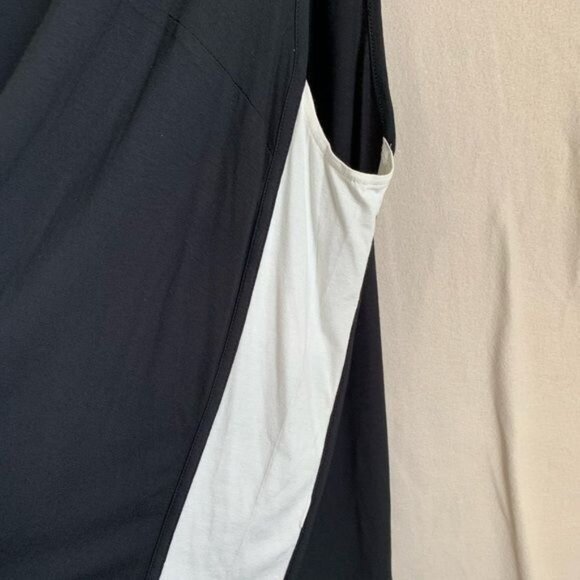 J.Jill Wearever Top 4X Plus Black Cream Rayon Lycra Sleeveless Summer Vacation - Picture 4 of 9